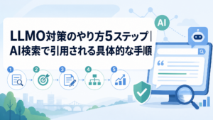 LLMO対策のやり方5ステップ｜AI検索で引用される具体的な手順