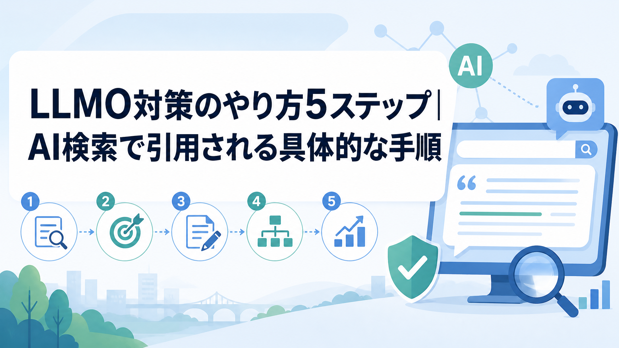 LLMO対策のやり方5ステップ｜AI検索で引用される具体的な手順